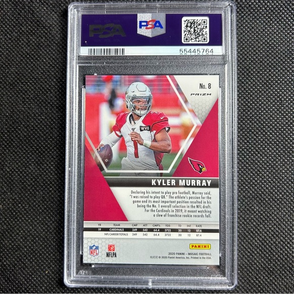 2020 Panini Mosaic Reactive Orange Prizm Kyler Murray #8 PSA 10 GEM MINT - Picture 2 of 2